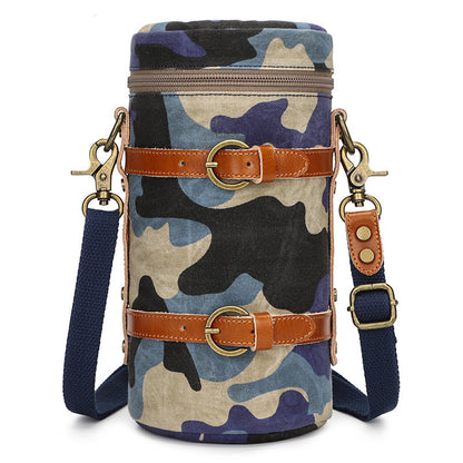 Bolsa de lona impermeable para cámara SLR de algodón de siete colores