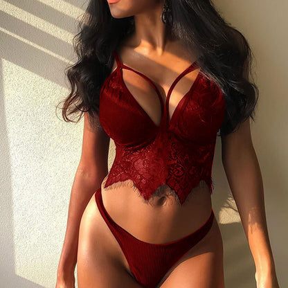 Nuevo estilo de lencería sexy para mujer, lencería sexy de encaje.