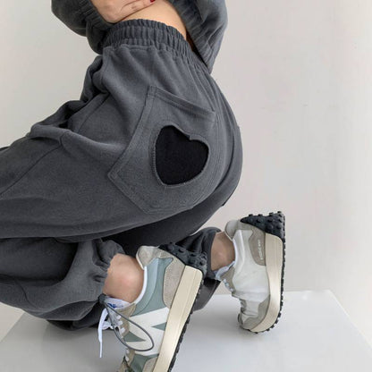 HOUZHOU Pantalones de mujer Pantalones de chándal grises de primavera para mujer Jogger