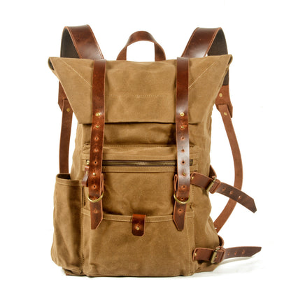 Retro Handgefertigter wasserdichter Lederrucksack