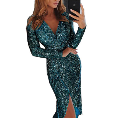 Vestidos ajustados para mujer, nuevos vestidos de manga larga color bronce para mujer.
