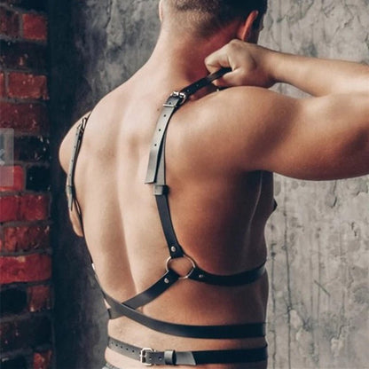 Wearable Leather Straps On Both Sides - BAGMODA