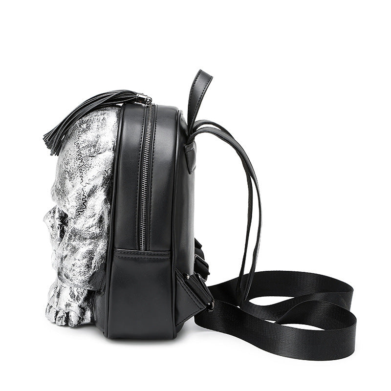 Skull Embossed Three-dimensional Backpack