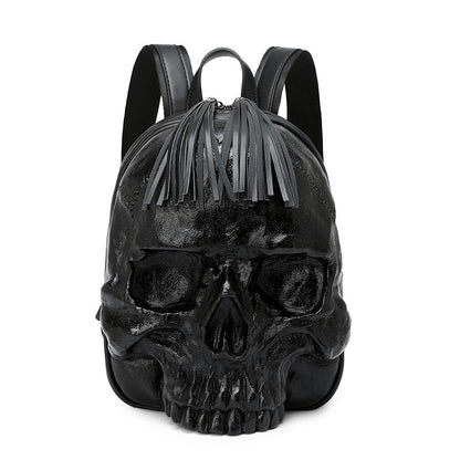 Mochila tridimensional con calavera en relieve