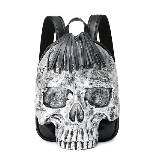 Skull Embossed Three-dimensional Backpack