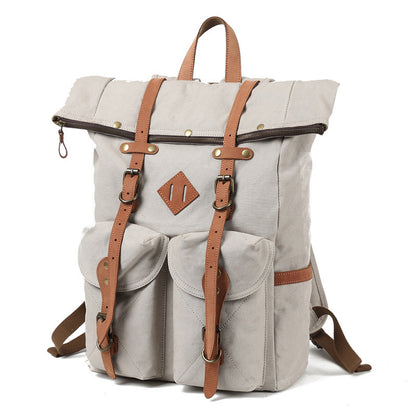 Mochila de lona de aceite de cera