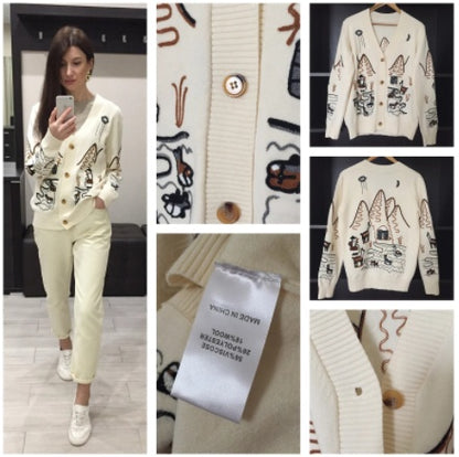 Chaqueta tipo cárdigan de un solo pecho para mujer