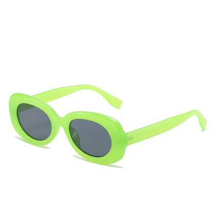 Sonnenbrille Damen Oval Mode Einfache Sonnenbrille