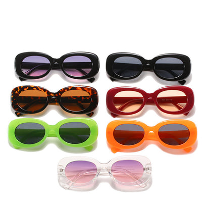 Sonnenbrille Damen Oval Mode Einfache Sonnenbrille