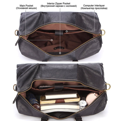 Bolsa de viaje de cuero Amalek Weekender