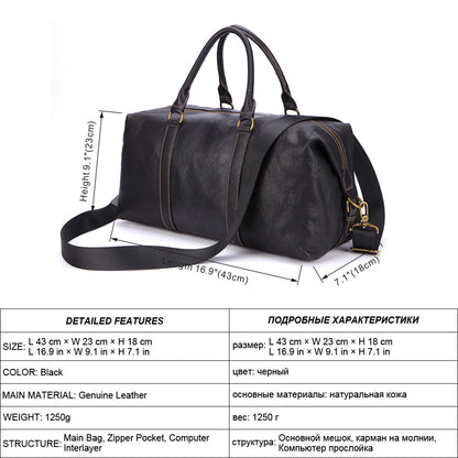 Bolsa de viaje de cuero Amalek Weekender