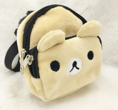 Verstellbare Leine Haustier Welpen Selbst Rucksack Cartoon Tragbare Harness Teddy Hund Outdoor Reise Träger Snack Tasche
