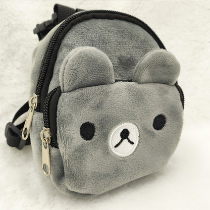Verstellbare Leine Haustier Welpen Selbst Rucksack Cartoon Tragbare Harness Teddy Hund Outdoor Reise Träger Snack Tasche