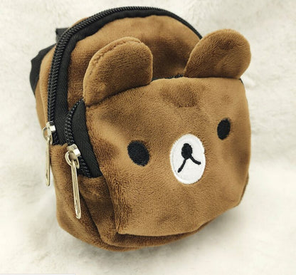Verstellbare Leine Haustier Welpen Selbst Rucksack Cartoon Tragbare Harness Teddy Hund Outdoor Reise Träger Snack Tasche