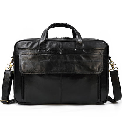 Maletín de cuero para hombre, bolso de negocios retro