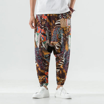Summer Chinese Style Linen Casual Pants Men Loose - BAGMODA