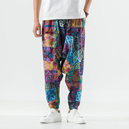 Summer Chinese Style Linen Casual Pants Men Loose - BAGMODA