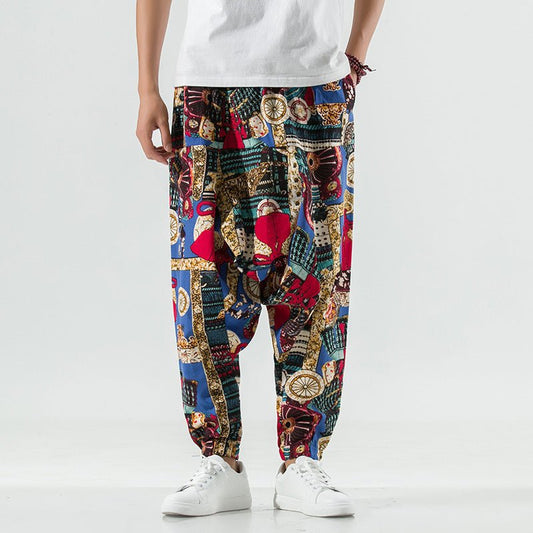 Summer Chinese Style Linen Casual Pants Men Loose - BAGMODA
