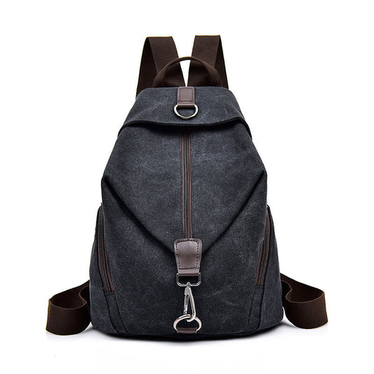 Schoolbag Female Backpack Men's Casual Travel Canvas Bag