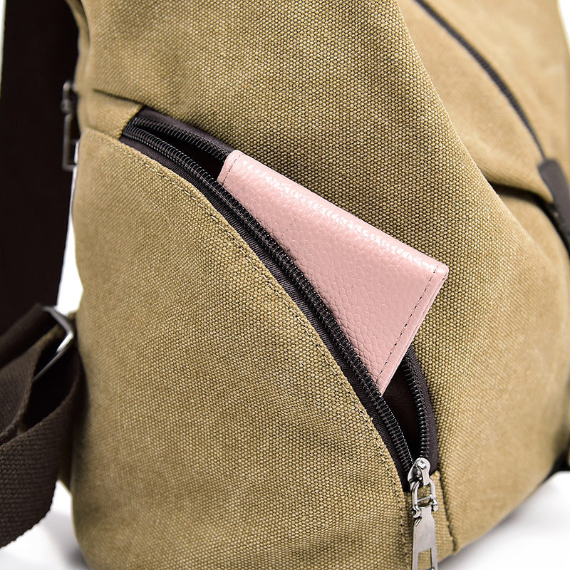 Schoolbag Female Backpack Men's Casual Travel Canvas Bag