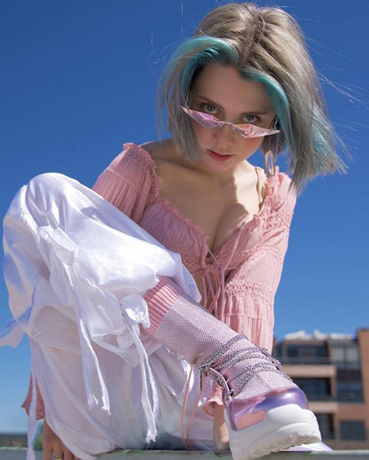 Modische randlose Sonnenbrille für Damen