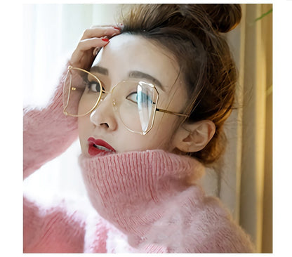 Quadratische Sonnenbrille Damen Metallrahmen Mode