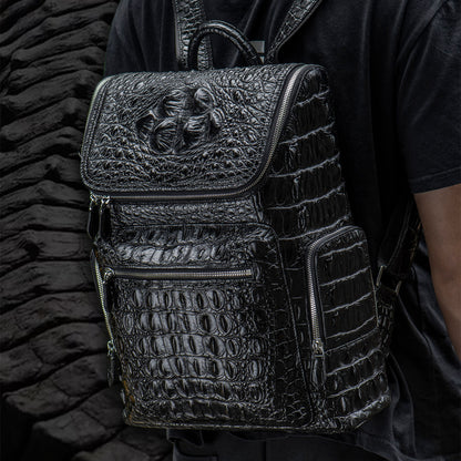Mochila de piel de cocodrilo hecha a mano Kurayoshi