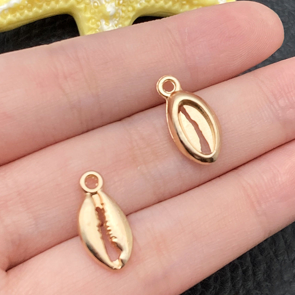 Gold Marine Life Starfish Conch Alloy Pendant DIY Bracelet Earring Ornament Pendant