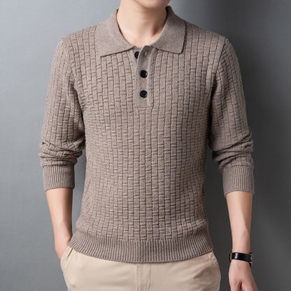 Plus Size Jacquard Top Autumn And Winter Men's Sweater