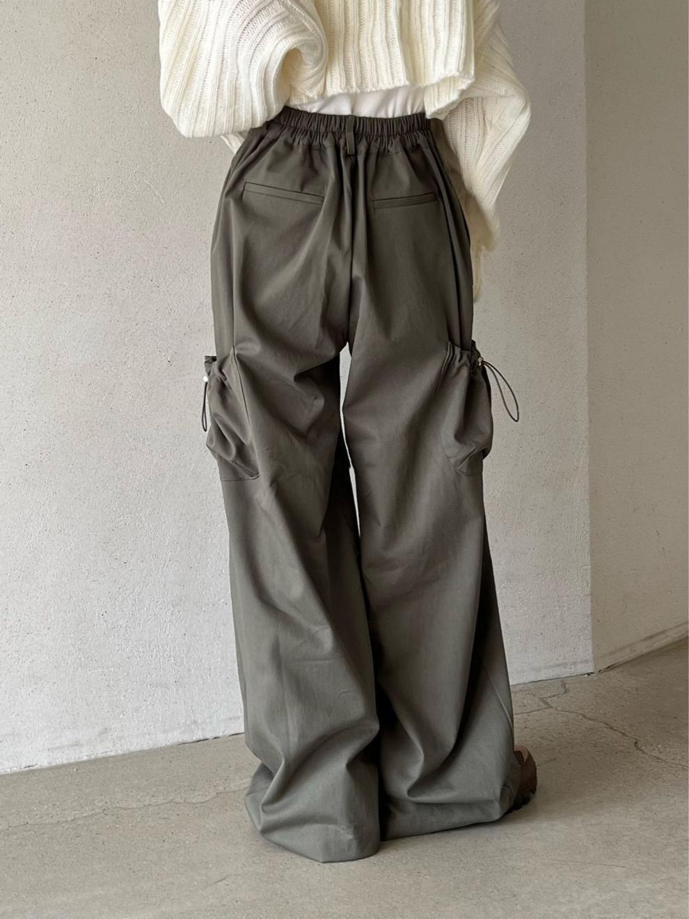 Retro Solid Color Elastic Casual Wide Leg Pants For Women