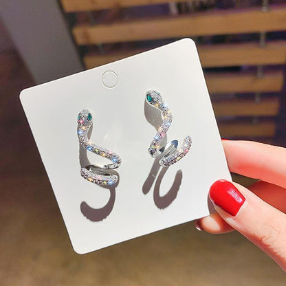 Pendientes de diamantes de imitación con borlas de flores y mariposas