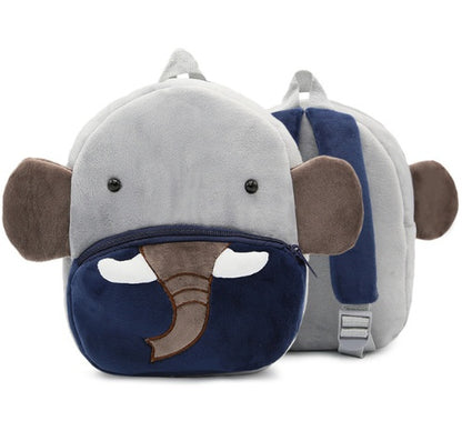 Mochila escolar para niños con diseño de arcoíris de dibujos animados, material de felpa suave para bebés y niñas, mochilas escolares para niños de jardín de infantes.