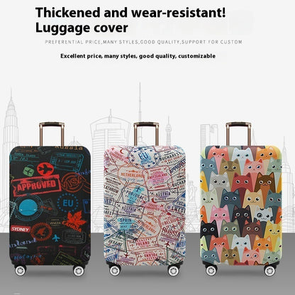 Funda elástica para maletero, resistente al desgaste y gruesa, de cuero, para proteger el equipaje de los viajes.