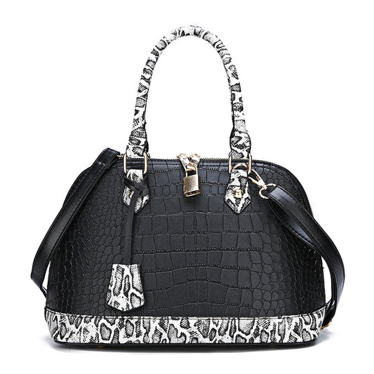 Snakeskin Fashion Portable Straddle Shell Bag Lady's Bag
