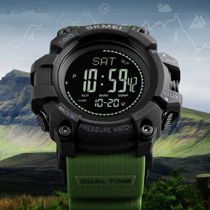 Reloj con brújula y calendario deportivo para exteriores para hombre, multifuncional.