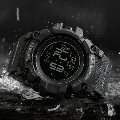 Reloj con brújula y calendario deportivo para exteriores para hombre, multifuncional.