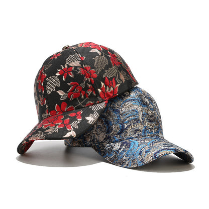 Gold Line Sonnenschutz Baseball Cap Neue florale Entenzunge