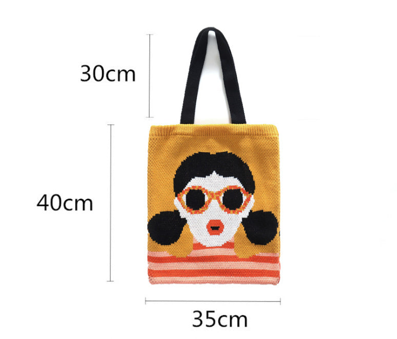 Portable Shopping Bag Shoulder Knitted Bag
