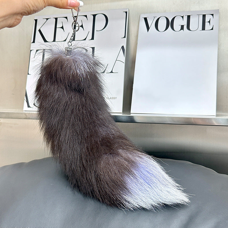 Personalized Plush Fox Tail Pendant Bag Hanging Ornaments