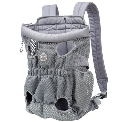 Mochila transportadora de mascotas para viajes al aire libre, de malla, transpirable, para el hombro