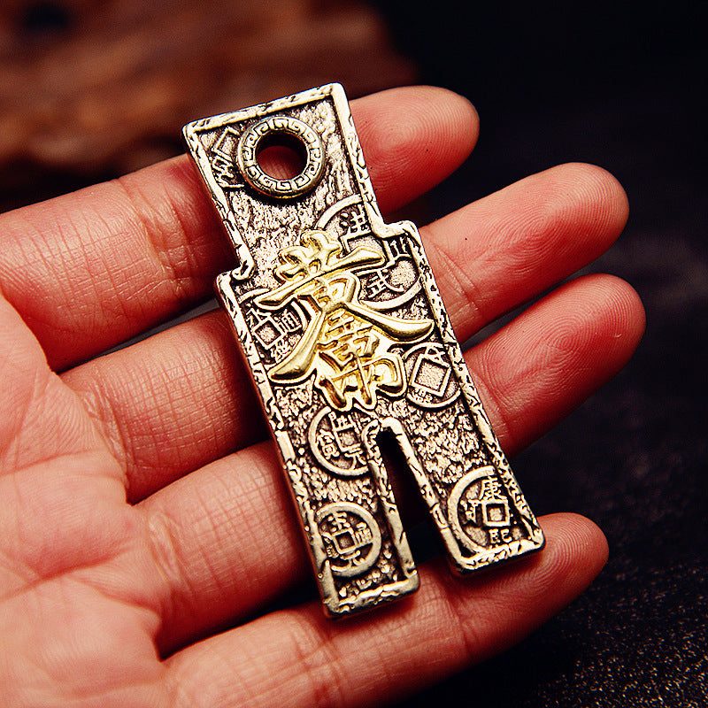 Brass Knife Money Spring And Autumn Warring States Bronze Library Coin Pendant