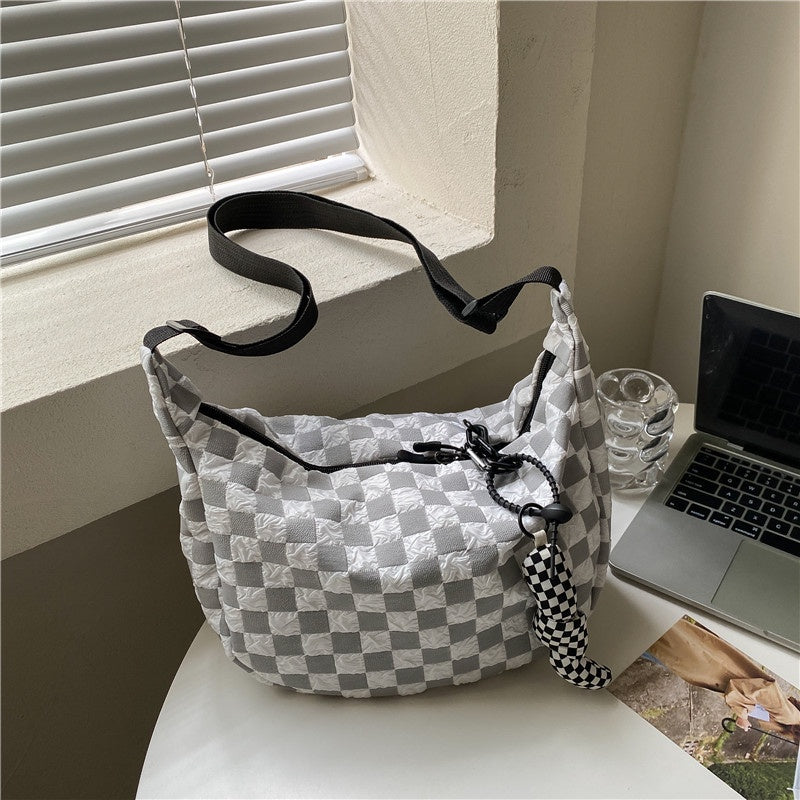 Checkerboard Korean Dumpling Bag