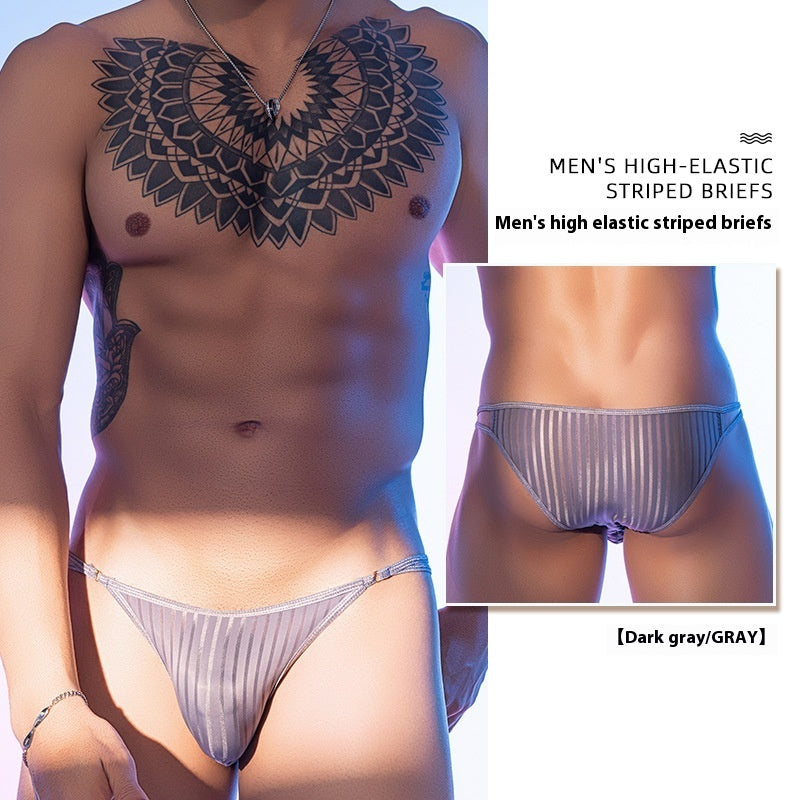 Underwear Low Waist Sexy Striped Breathable Skin-friendly Triangle