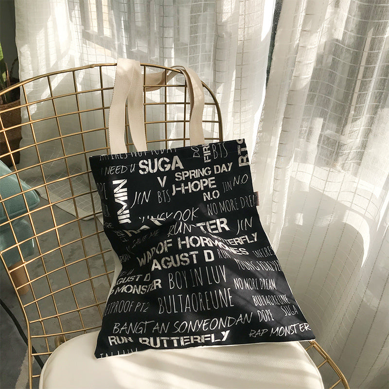 Handbag student letter art travel tutorial bag