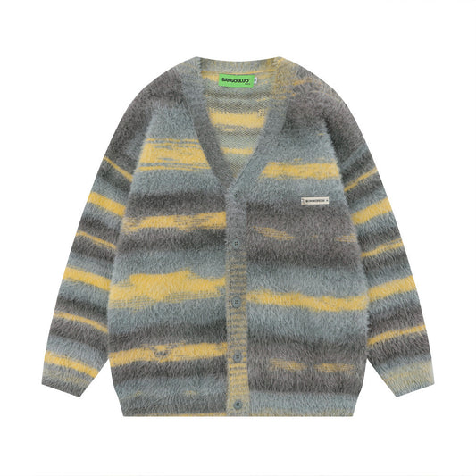 Fashionable Knitted Men's Sweater Coat