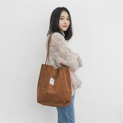 Bolsa de hombro reutilizable ecológica de lona