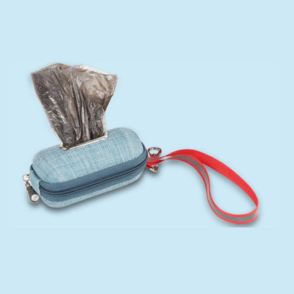 Dispensador portátil de bolsas para excrementos de perro y gato. Soporte para recoger bolsas.