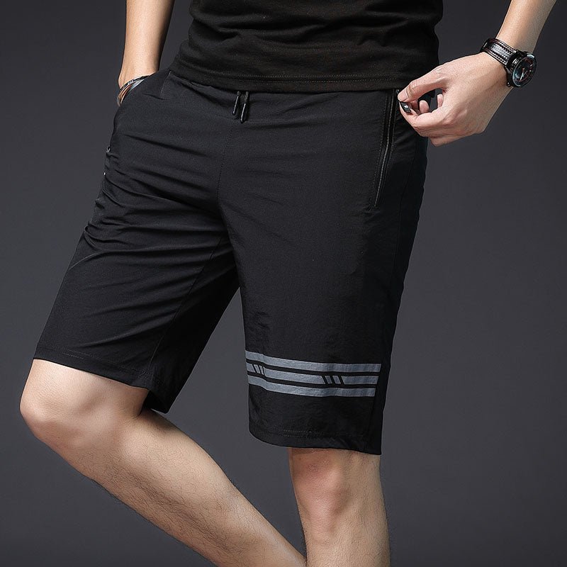 Zipper pocket short quick drying stretch pants for men - BAGMODA