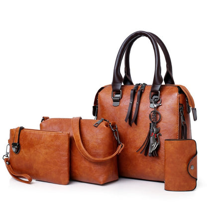 Mehrteiliges Set New Wave Fashion Handtasche Tasche Retro einfache Kindertasche Umhängetasche Messenger Bag