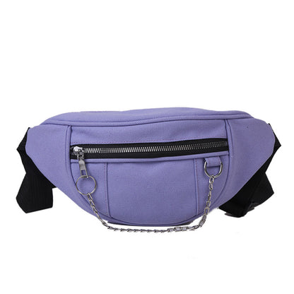 Bolso de pecho de lona de estilo oscuro japonés 